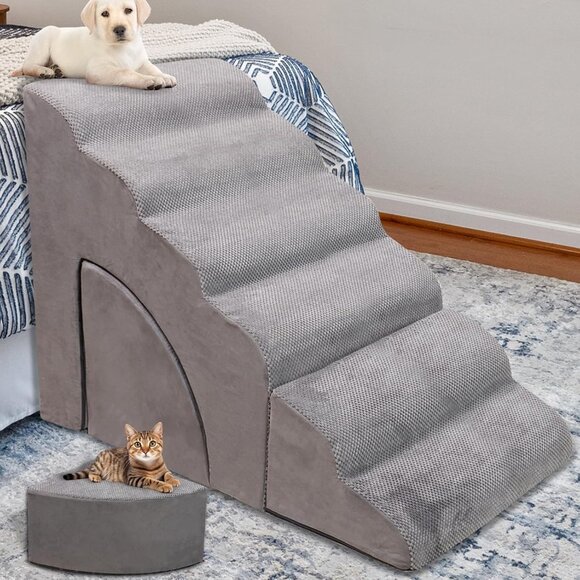 Foam Dog Stairs & Steps Ramps for High Beds 30 inches Tall for Small Dogs and Ca - Picture 3 of 9